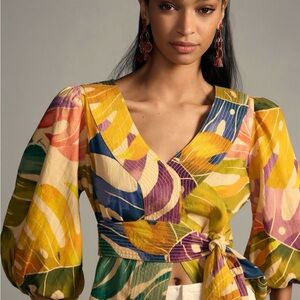 Colorful Women's Wrap Top